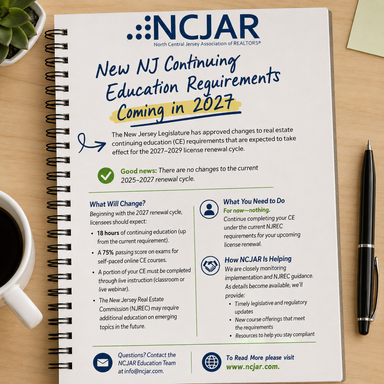New NJ Continuing Education Requirements