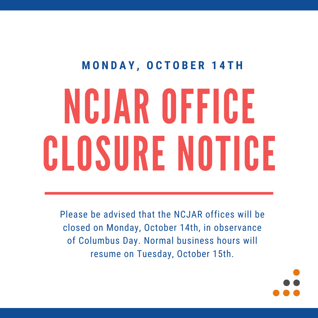 NCJAR Office Closure Notice