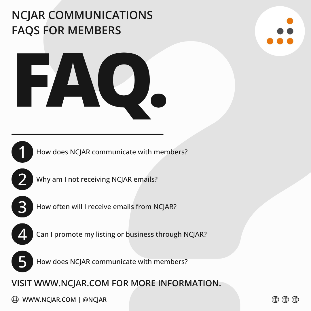 NCJAR Communications FAQs for Members NCJAR Communications FAQs for Members