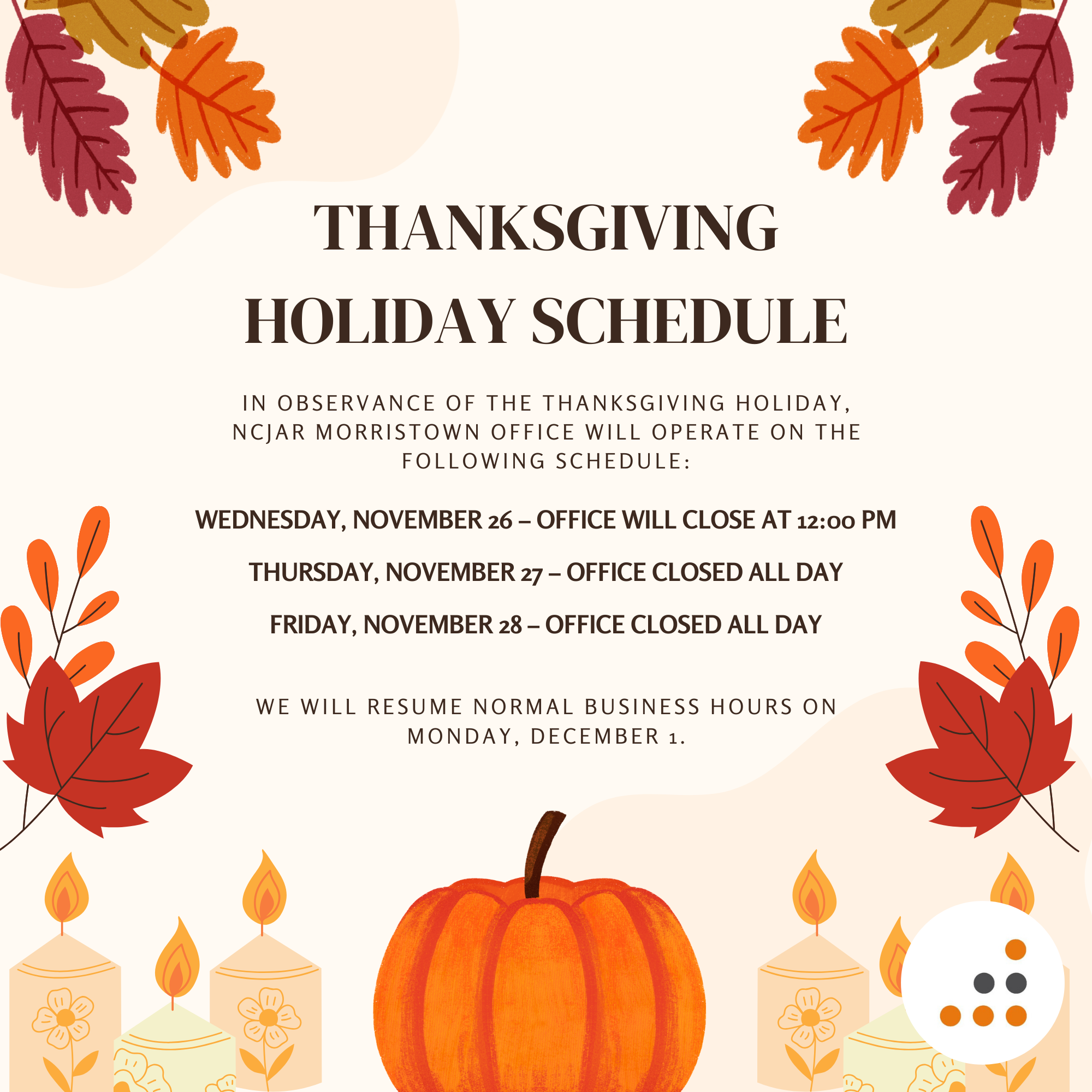thanksgiving hours